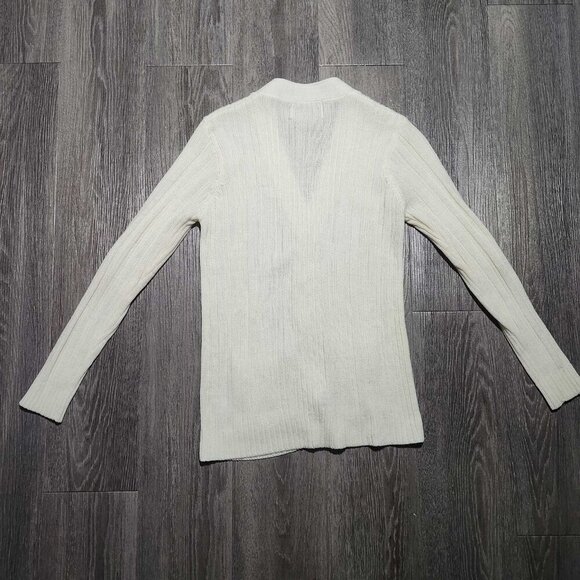 Vintage cream knit button-up cardigan with tiny pockets from Sears - Picture 7 of 13